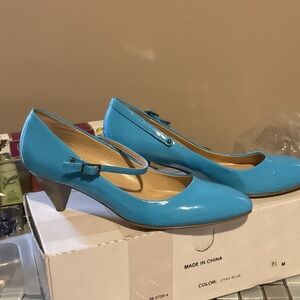 Elegant Cyan Blue Women's Heels